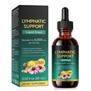 Lymphatic Drainage Drops for Lymphatic Cleanse & Immune Support,Lymphatic Drainage Supplements with Echinacea, Dandelion, Elderberry, Cleavers, Astragalus, Burdock & More Organic Lymphatic Drops 60ml