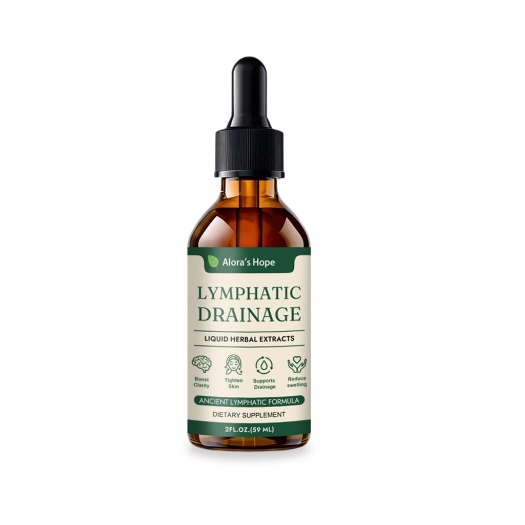 Alora Lymphatic Drainage Drops, Promotes The Efficient Drainage of The Lymphatic System to Promote Overall Health 2 fl oz (1pc)