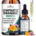 Lymphatic Drainage Drops, 9 IN1 Lymphatic Drainage Supplements for Detox & Cleanse, Immune System Support with Echinacea, Elderberry, Dandelion, Arctium Lappa, 2 FL OZ