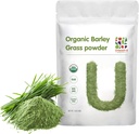 UNLEASH 'D ORGANISK Barley Grass Powder 1 Pund 100% Pure & Organic, Superfood Green rig på vitaminer, mineraler, fibre og antioxidanter