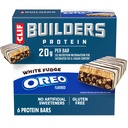 CLIF BUILDERS Protein Bars - White Fudge OREO-Flavored - 20g Plant Based Protein - Gluten Free - Non-GMO - Low Glycemic - No Artificial Sweeteners - 2.4 oz. (6 Pack)