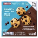 DELICIOUS + HEALTHY Elevation Cookie Dough Protein Energy Bars | 10.58oz Box of 6 Bars | Perfect Travel/Car/Handbag/Office Snack | Packed with Protein & Energy | Nutritious & Tasty Treat