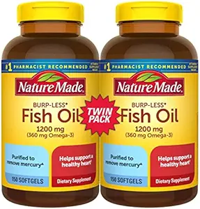 Fish Oil Burp- Mindre, 1200mg, 360mg Omega 3, 150ct