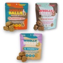 Wholly Balls Protein Bites â€“ Healthy Plant-Based Snack | High Protein, Low Sugar, Gluten-Free Energy Balls (Pack of 3, Triple Threat)
