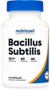Nutricost Bacillus Subtilis (10 Billion CFU) 60 Capsules - Vegan, Gluten-Free, GMO-Free
