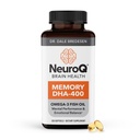 LifeSeasons NeuroQ Memory DHA- 400 - Omega-3 Fish Oil Supplement - Mental Performance & Balance - Understøtter Neuro Brain Health - Beskytter mod hukommelsestab & forbedrer fokus - 120 Softgels