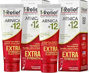 MediNatura T- Relief Extra Strength Gel Arnica + 12 Natural Reliving Actives for Rygsmerter Fælles ømhed Muskelakker & Stifness Hele kroppen Hurtig fungerende Relief for kvinder & mænd - 3 oz (2 Pack)