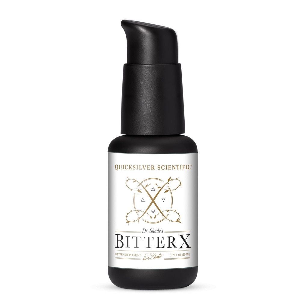 Quicksilver Scientific Dr. Shade's BitterX - Highly Concentrated Bitters for Digestion - Fast Acting Digestive Support & Liver Supplement with Dandelion Root, Gentian Root, Solidago & Myrrh (50ml)