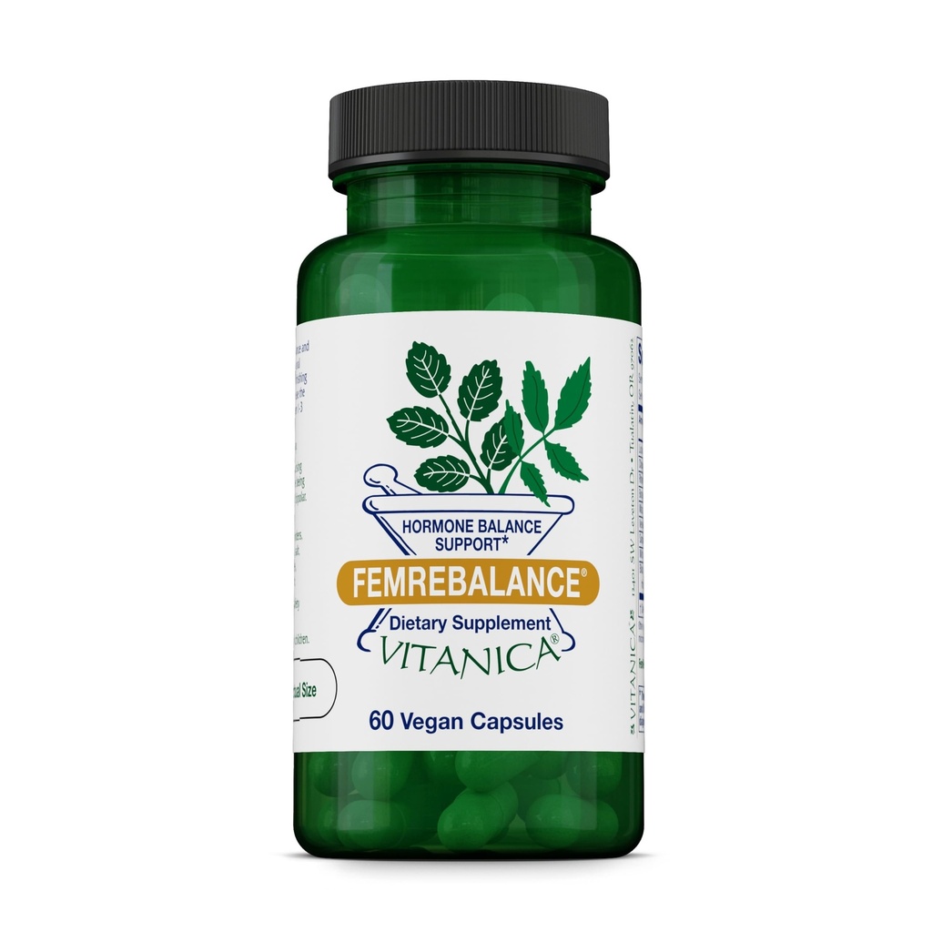 Vitanica FemRebalance, Hormonbalance Støtte til kvinder, Vegan, 60 kapsler