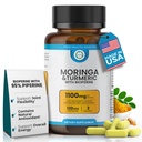 Moringa & Turmeric with BioPerine 10mg 95% Piperine – 1100 MG Joint Support Supplement with 95% Curcuminoids, 120 Vegan Capsules, USA-Made, GMP & UL-Certified