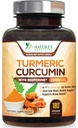 Gurkemeje Supplement 1950mg - 95% Curcuminoider med Økologisk gurkemeje & BioPerine Black Pepper Extract for Best Absorption, Nature 's Vegan Joint Support, Non- GMO, Flasket i USA - 180 Kapsler