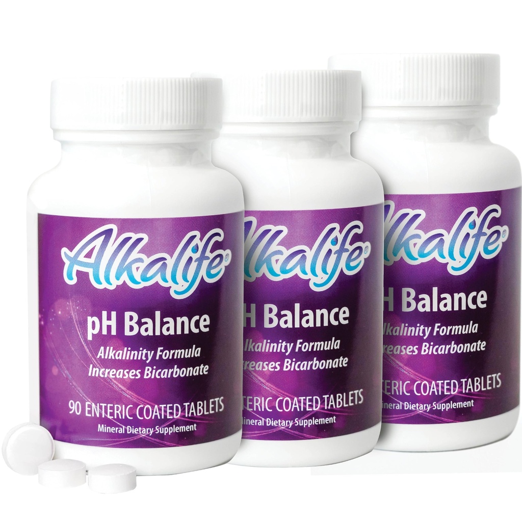 Alkalife pH Balance Supplement tabletter - Den første Patenterede Alkaline Bicarbonat piller - Neutralisere syre, Balance pH, immunstøtte, Peak Performance, Detox - 270 Tabletter