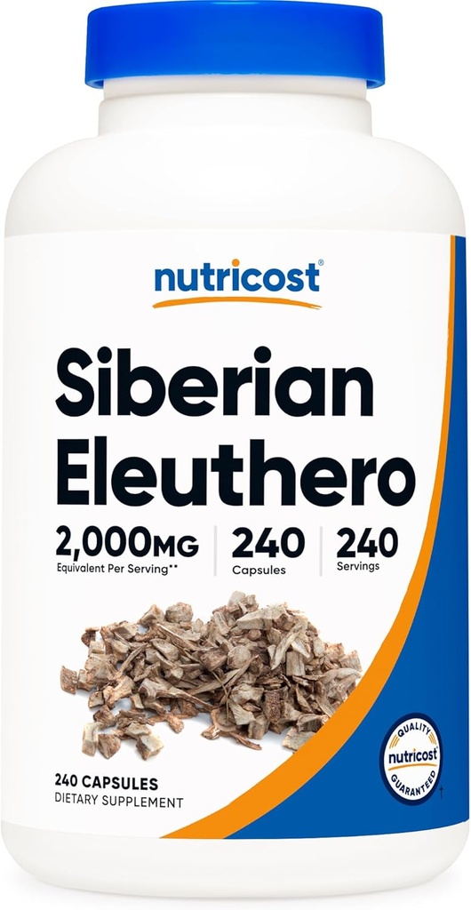 Nutricost Siberian Eleuthero 500mg, 240 kapsler - Eleutherococcus Senticosus - Gluten Free & Non- GMO