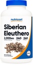 Nutricost Siberian Eleuthero 500mg, 240 kapsler - Eleutherococcus Senticosus - Gluten Free & Non- GMO