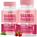 NY AGE Vaginal Probiotika til kvinder med Prebiotika, Cranberry Extract, og en Lactobacillus Probiotic Blend, understøtter sund pH balance, Odor Control, Vaginal Flora - 120 kapsler