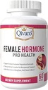 Kvindelige Hormone Supplement - Menopause Support Capsules for Women - Womens Hormone Support with Black Cohosh, Red Clover, Velsignet Thistle, Wild Yam, & Hindbær - 60 Vegetabilske Kapsler