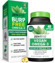 Zenwise Health Vegan Omega 3 Supplement - Burpless Omega 3 Supplement med DHA, EPA & DPA fedtsyrer til immunsundhed - Fish Oil Alternative fra bæredygtigt souvenibelt Marine Algae Oil - 48 Softgels