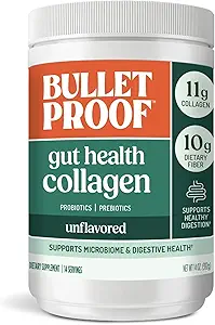 Bulletproof Unflavored Gut Health Collagen Protein, 14 Ounces, 10g Grass-Fed Collagen Peptides for Gut, Skin, Bone and Joint Support