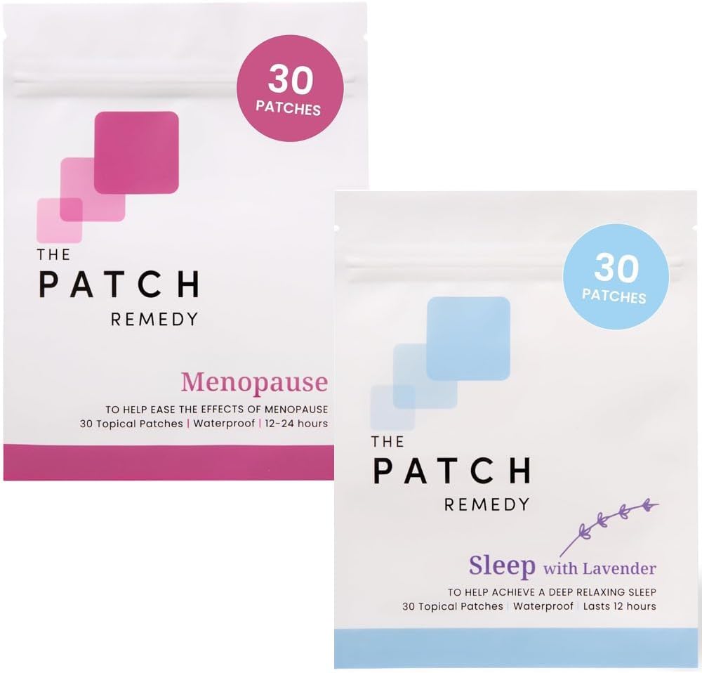 The Patch Remedy Hot Flash & Sleep Bundle - Menopause Relief for kvinder og slap søvn Patch med lavendel, Transdermal Skin Patches Kit til kvinder Wellness