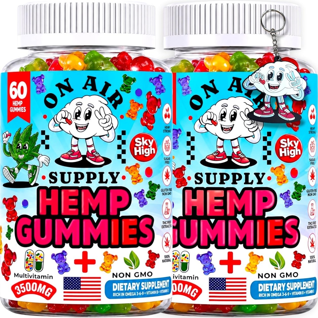 Hemp Gummies 3,500mg 120 Count - Extra Strength Hemp Oil for Stress Relief, Sleep & Pain Support, Natural Calm & Relaxation - Vegan, Non-GMO, Gluten-Free, Fruity Flavor - Made in USA