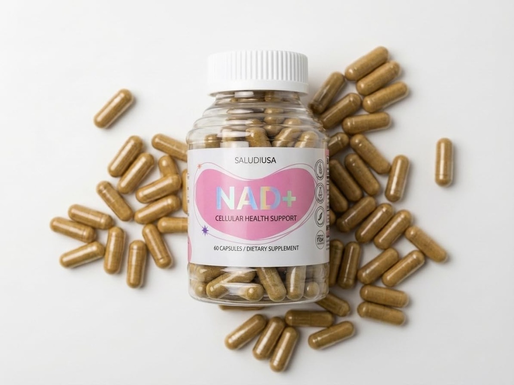 NAD+ with Nicotinamide Riboside & Resveratrol – Cellular Health Support – Cellular Energy & Antioxidant Support – 60 Capsules