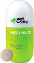 Vet Worthy Puppy MultiVitaminer - Multivitamin til hvalpe til støtte Optimum Sundhed & Samlet Wellness - Hundetillæg med jern, Magnesium, zink, vitamin A, B Vitaminer - Lever flavor, 60 tyggetabletter