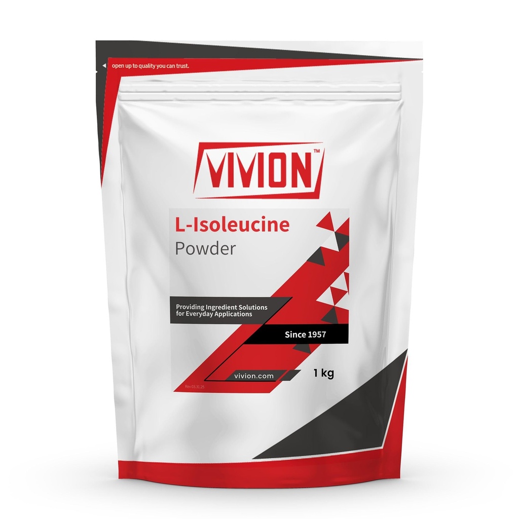 L-Isoleucine Powder - 1000 Grams - Sports Nutrition BCAA Amino Acid - Powdered for Muscle Recovery & Energy Supplement Tablet Capsule Formulations - 1 kg (2.2 lb)