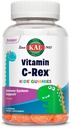 KAL Vitamin C- Rex Kids 'Gummies, C-vitamin Gummies for børn, sund immunforsvar, ben, muskel & hud support C Gummy, Vegan, Gluten Free, 60 dages penge tilbage garanti, 30 Servering, 60 Gummies