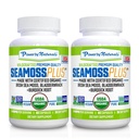Power by Naturals Sea Moss Plus - USDA Certified Organic Wildcrafted Irish Seamoss, Bladderwrack & Burdock Root, Supplement til Immunitet, 60Ct, 2 Pack