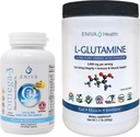Eniva L- Glutamin Powder, 1, 1 - Pund og Omega-3 Fish Oil (60 caps)