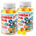DR. MORITZ Omega 3 Kids Gummies (180 Greve), Vegan Omega3 Gummies for Kids with No Fish Oil, Vitaminer for Brain & Heart Health, Gluten- Free Omega 3 6 9