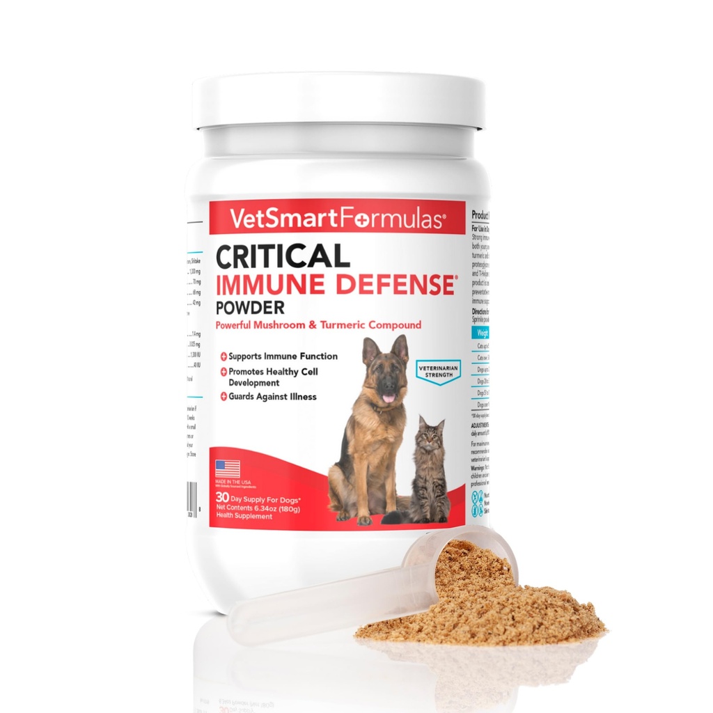 Kritisk immunforsvar for hunde & Katte; understøtter normal cellevækst - Tyrkiet Hale, Reishi, Shiitake og Maitake Mushroom Formel med Patenteret Hvid Turmerisk Root Extract - 30-dages levering