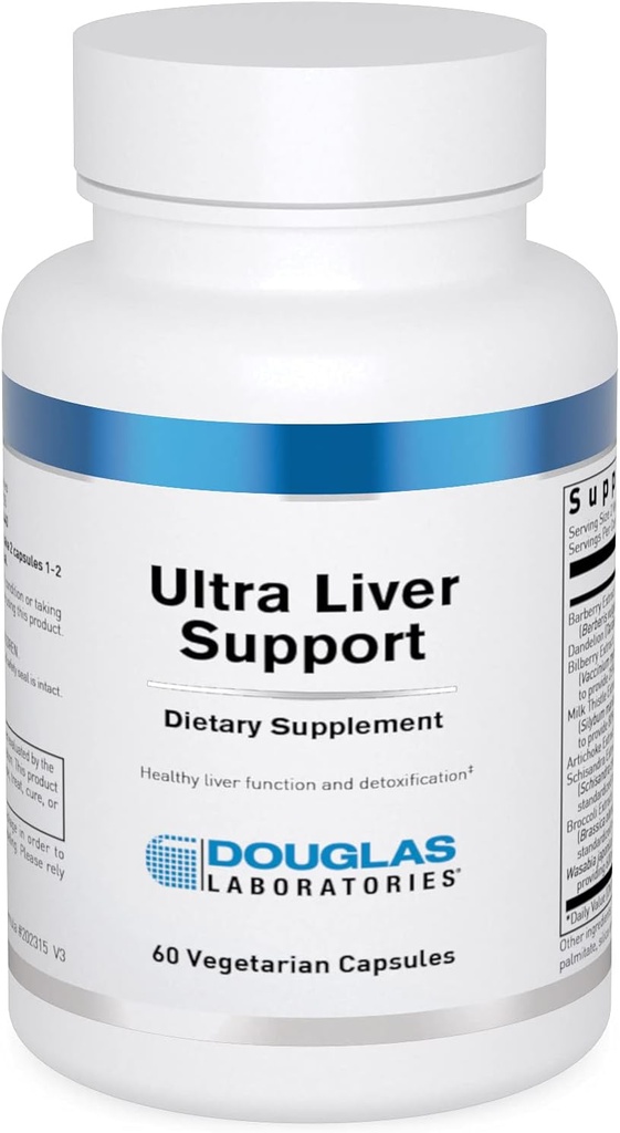 Douglas Laboratories Ultra Liver Support 124; Understøtter lever og Gastrointestinal Tract med Lipotropic Nutrients og urteingredienser; 60 kapsler