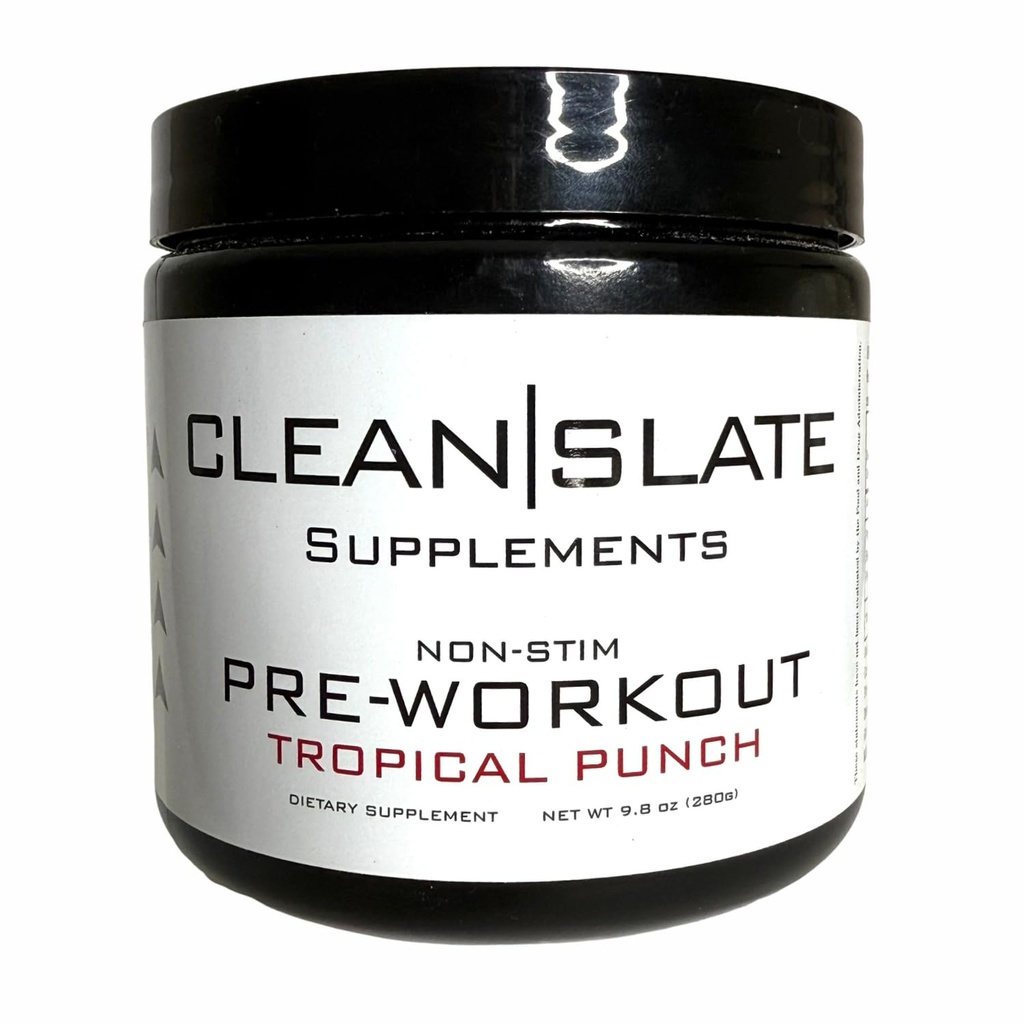 Caffeine Free Pre-Workout, Tropical Punch (20-40 Servings, Tropical Punch)