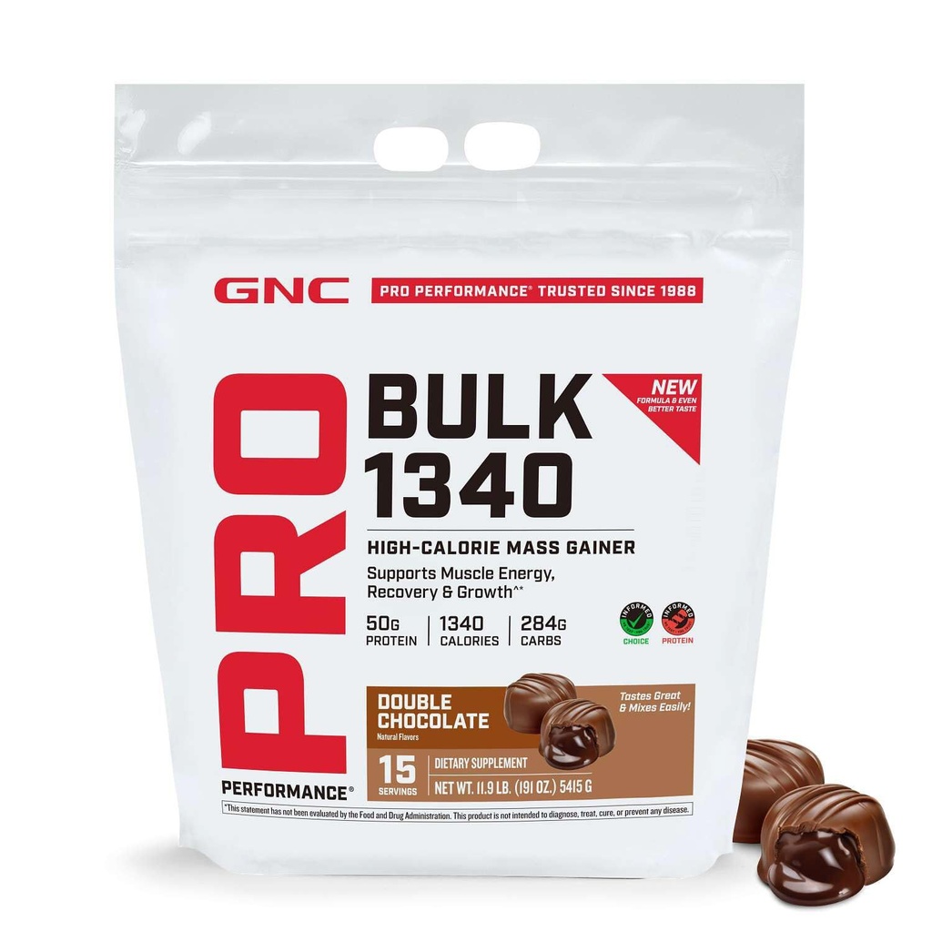 GNC Pro Bulk 1340 2.0, Double Chocolate, 15 Servings