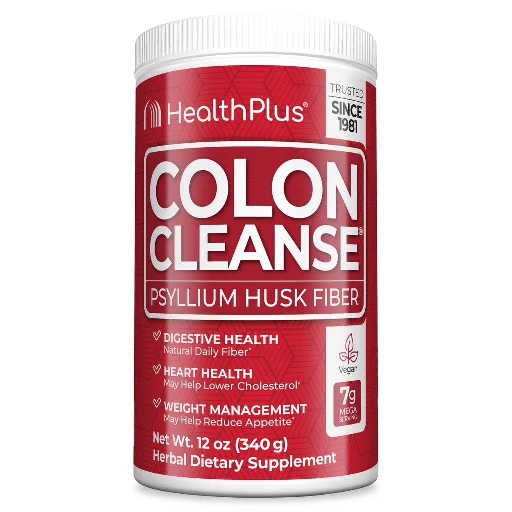 Sundhed Plus Colon Cleanse - Natural Daily Fiber Powder - Gluten Free, Detox, Heart Sunde (12 Ounces, 48 Servere)
