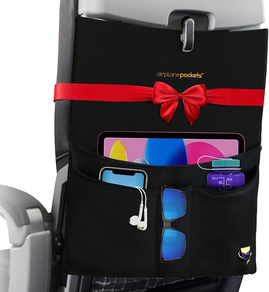 Airplane Pockets - Airplane Accessories - Plane Travel Essentials - Travel Organizer - Seat Storage Organizer - Air Travel Essentials - Seat Back Organizer - International Travel Must Have