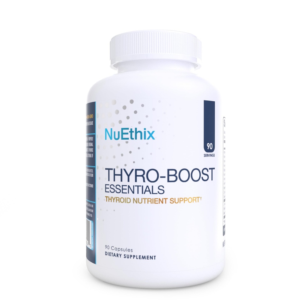 NuEthix Formuleringer Thyro- Boost Essentials, Non- Glandular Support to Assist with Optimal Thyroid Function, 90 Kapsler
