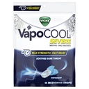 Vicks VapoCool Svær Medicated Sore Throat Drops, Max Strength Menthol, Lindes Sore Throat Pain, Winterfrost Flavor, 45ct