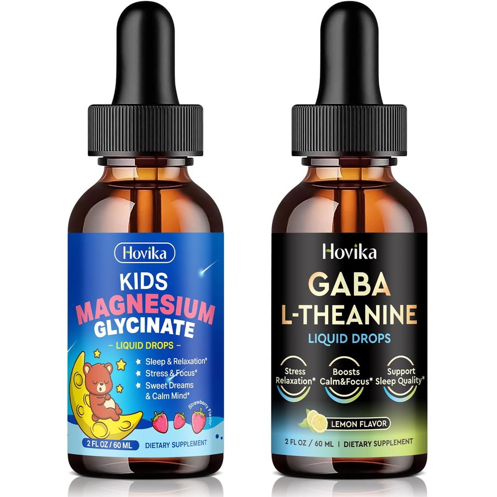 Magnesium Glycinate & GABA L-Theanine Liquid Drops for Kids & Adults