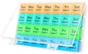 Stor Månedlig Pill Organizer 28 Dag Medicin Organizer Opbevaring efter uge, Ekstra store kompartmenter Dust- Proof Pill sag Medicin Reminder Travel Container for Vitaminer / Fish Oil / Kosttilskud