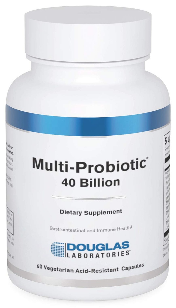 Douglas Laboratories Multi- Probiotic 40 Billioner Mead124; Giver Probiotika og Prebiotika til støtte Gut Microflora og Immunity * Mead124; 60 Vegetarisk syre-resistente kapsler