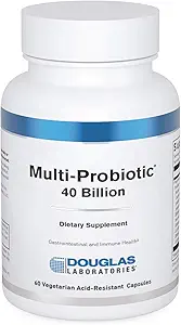 Douglas Laboratories Multi- Probiotic 40 Billioner Mead124; Giver Probiotika og Prebiotika til støtte Gut Microflora og Immunity * Mead124; 60 Vegetarisk syre-resistente kapsler