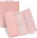 FIL Daily Pill Organizer, 7 afdelinger Portable Travel Pill Case [Folding Design] Pill Box for Purse Pocket til at holde vitaminer, Cod Lever Oil, Kosttilskud og Medicin-Rosegold