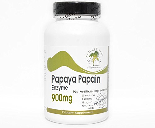 Papaya Papain Enzyme 900mg ~ 200 Capsules - No Additives ~ Naturetition Supplements