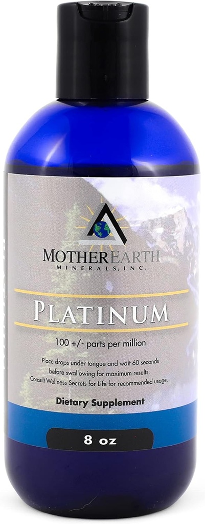 Moder Jord Mineraler - Platinum - Vital for Cellular Longevity & Vitality, Energize The Human Cell - 8 Ounce 96 Serveringer