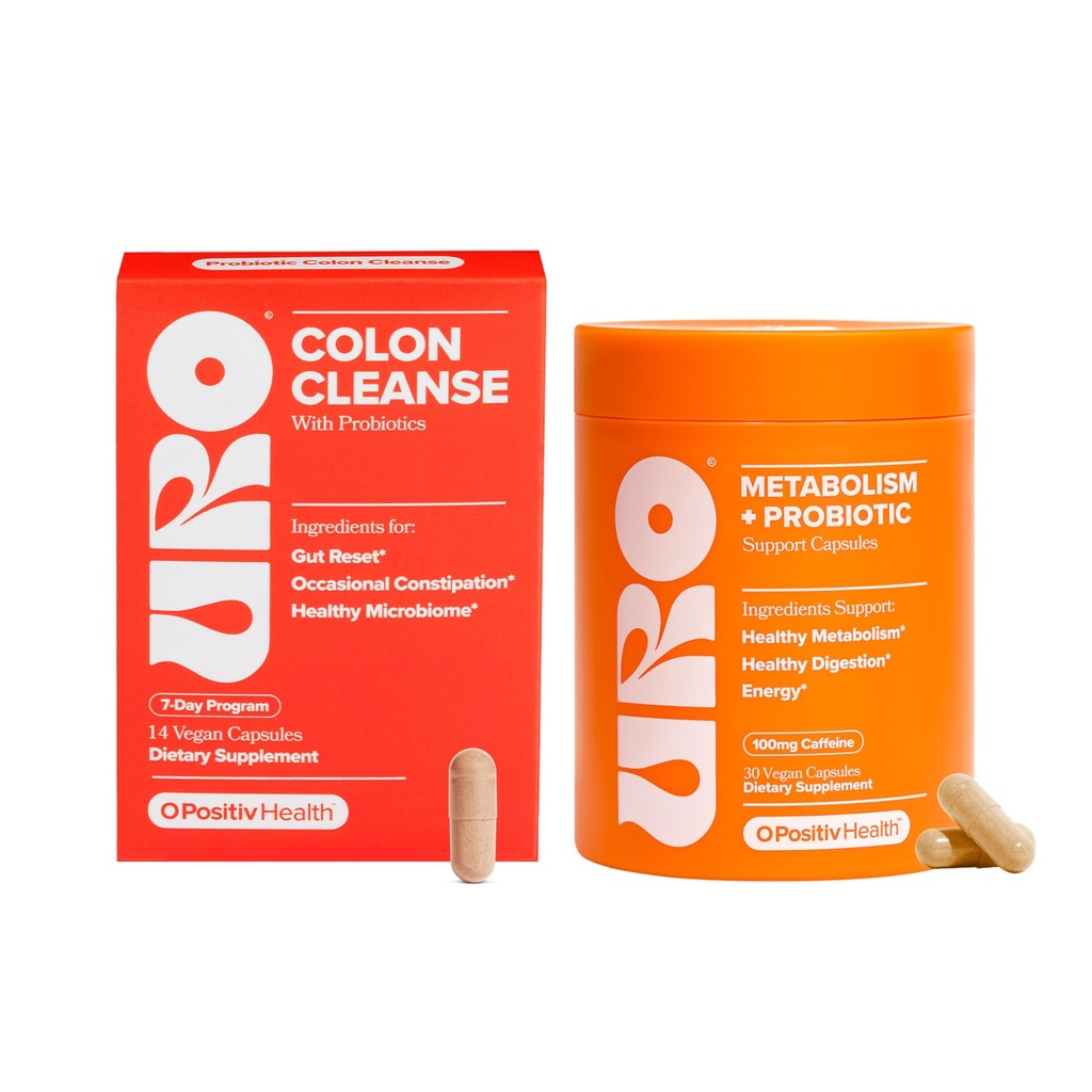 O Positiv URO Metabolism + Probiotic and URO Colon Cleanse + Gut Reset Bundle