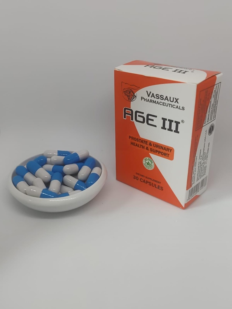 Age III - Natural Prostate Health Formula - Serenoa Repens, Pygeum Africanum, Cucurbita Pepo Blend for BPH Relief - Enlarged Prostate