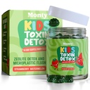 Zeolite Detox for Kids, Heavy Metal & Microplastic Detox, Development, Behavior, Energy and Gut Health, Vegan Gummies w/Chlorella & Fibersol-2, Strawberry Watermelon Flavor