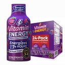 Vitamin Energy Mood + Ekstra Styrke Energi Shot Tropisk Berry 24 Pack, 260mg Naturlig Koffein, B- Vitaminer, Rhodiola, Kamille, Mood & Energy Support, Zero Sugar, Gluten- Free, Vegan, 1,93 fl oz